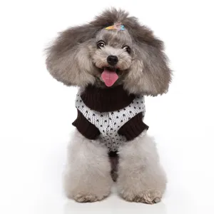 Pull d'hiver confortable pour chien, vêtement tricot col roulé chaud pour petit animal de compagnie.