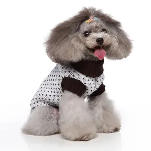 Pull d'hiver chaud pour chien mignon animal col roulé tricot vêtements coton doux chiot habillement