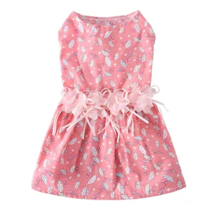 Jolie robe florale pour animaux, chiens et chats, légère et respirante, belle tenue d'été.