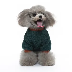 Vestiti caldi e comodi per cani domestici pile verde tuta cucciolo abbigliamento outfit