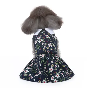 Robe pour animal de compagnie à fleurs, jupe d'été respirante pour chiots, chiens et chats.