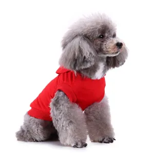 Gilet pour animal de compagnie rouge uni, vêtements d'été respirants, chemise sans manches.