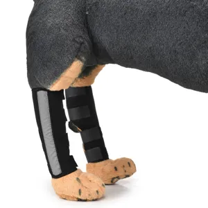 Tutore regolabile per gambe di cane con strisce riflettenti per protezione ginocchio