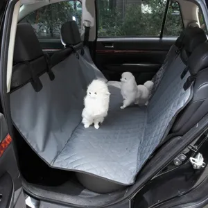 Waterproof pet car seat cover for dogs, durable back seat protector for traveling and daily use.