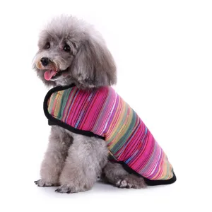 Mantella invernale a righe arcobaleno per cani di taglia media e grande protezione calda