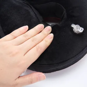Inflatable pet recovery collar soft plush protective cone for dogs cats comfortable neck ring