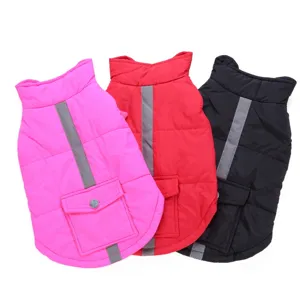 Winter pet dog coat jacket warm fleece apparel small medium dogs puppy clothes detail view