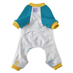 Niedlicher Hunde-Schlafanzug mit Weltraum-Motiv, vierbeiniger Overall-Stil für Sommer