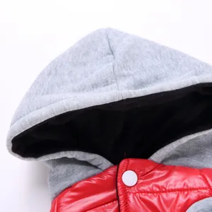 Pet winter warm cotton jacket detail view, suitable for small and medium dogs in cold weather.