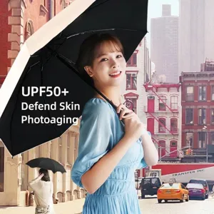 Portable mini capsule sun umbrella for women featuring UPF50+ UV protection coating