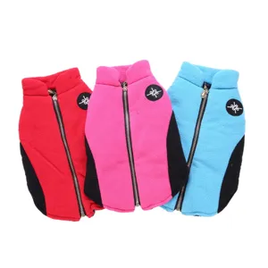 Warm fleece pet winter vest jacket for small medium dogs puppy teddy pomeranian apparel.