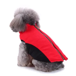 Winter pet fleece vest for small dogs red black dog jacket warm puppy winter clothes pet apparel