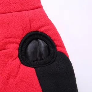 Pet winter dog jacket clothing warm fleece detail view for small medium dogs autumn winter coat.