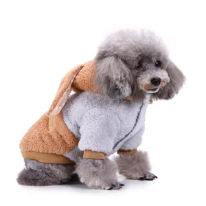 Cute winter pet dog clothes fleece hoodie warm jacket for small dogs teddy pomeranian