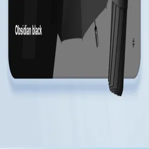 Detailansicht eines hochwertigen automatischen Regenschirms in Obsidian Black Farbe