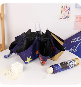 Ombrello automatico per bambini con simpatico motivo astronauta e tema dello spazio