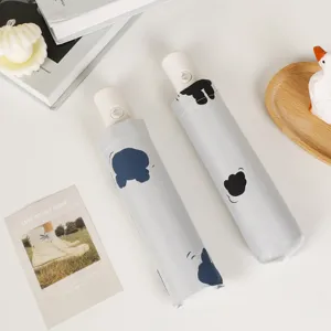 Stijlvolle automatische vouwparaplu met esthetisch patroon voor bescherming tegen zon en regen