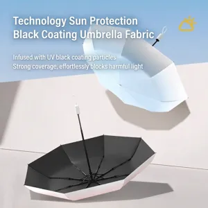 Verlauf Vollautomatischer Sonnen- und Regenschirm UV-Schutz Schwarzgummibeschichtung Winddicht Faltbar Sonnenschirm Tragbar Damen Herren
