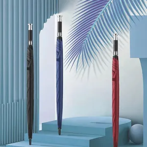 27 Inch Long Handle Straight Golf Umbrella Large Automatic Fiber Umbrella Main Display View