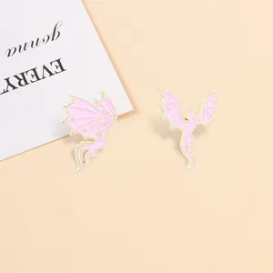 Pink and gold star dragon enamel pin set for dreamlike backpack decoration