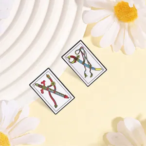 Vintage tarot zwaard emaille speldjes set voor rugzak en accessoires, retro decoratieve pins