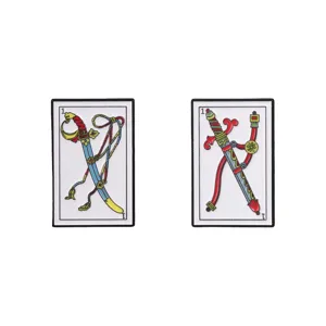 Vintage Tarot Zwaard Emaille Speldenset Europese Kaartstijl Badge voor Rugzakken