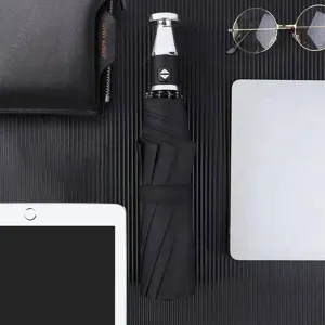 Herren Automatischer Faltbarer Business Regenschirm Wasserdichter Pongee Regen- Und Sonnenschutz Kompakter Reise Regenschirm