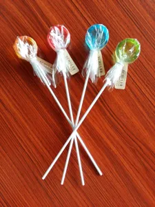 Bastoncitos mezcladores en forma de caramelo bonitos cafe cocktail transparentes 4 pzas.