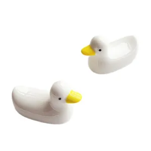 Paire de repose-baguettes japonais mignons en céramique en forme de canard pour la table