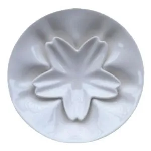 White ceramic cherry blossom sauce dish, cute Japanese style soy sauce plate for home.