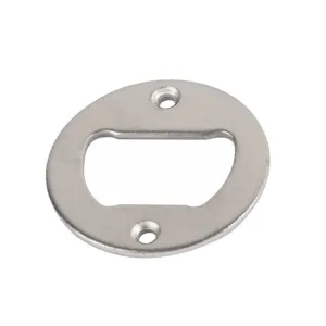 Accesorio de abrebotellas circular de acero inoxidable para cocina o bricolaje.