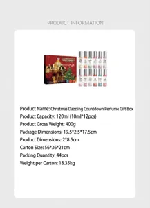 Specifiche dettagliate del set calendario dell'Avvento profumo di Natale da 12 pezzi