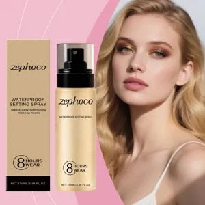 Αδιάβροχο σπρέι σταθεροποίησης μακιγιάζ Zephoco 100ml για ματ αποτέλεσμα και καθημερινή χρήση.