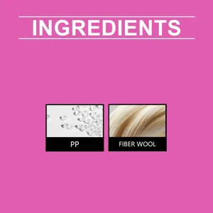 Makeup brush material detail view showing premium PP handle and soft fiber wool bristles.