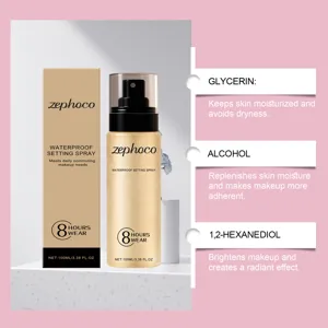 Αδιάβροχο σπρέι σταθεροποίησης μακιγιάζ Zephoco 100ml, ματ φινίρισμα μεγάλης διάρκειας.