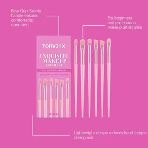 TORVIKX makeup brush set featuring soft synthetic bristles and lightweight comfortable handle.
