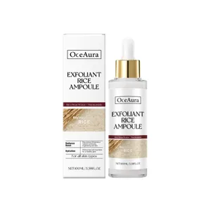 OceAura Peeling-Reis-Ampullenserum mit Reiskleiewasser und Niacinamid für alle Hauttypen, 100 ml