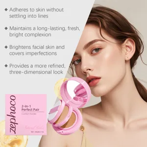 Zephoco 2-In-1 Cushion Powder per un colorito raffinato e luminoso a lungo