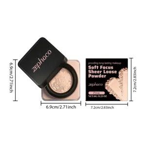 Λεπτομερής οδηγός μεγέθους για Soft Focus Sheer Loose Powder ροζ, διαστάσεις συσκευασίας 6g