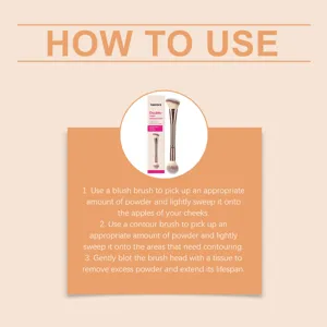 How to use TORVIKX double-ended makeup brush for blush and contour application guide