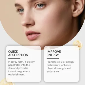 Vue détaillée des bienfaits du spray pour la peau: absorption rapide et énergie.