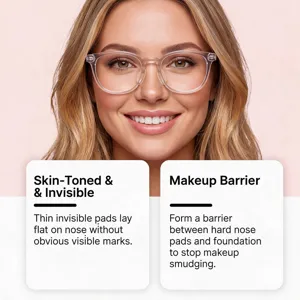 Dünne unsichtbare Brillen-Nasenpads in Hautfarbe verhindern das Verschmieren von Make-up