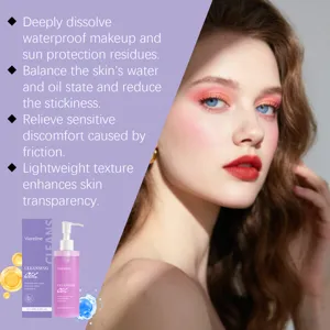 Gentle Viareline cleansing oil for deep makeup removal and skin oil balancing detail view