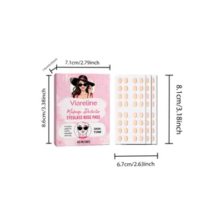 Detaillierte Maße der Viareline Make-up Schutzbrillen-Nasenpads im 80er-Pack