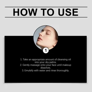 Guide d'application détaillé en trois étapes pour une huile démaquillante douce visage