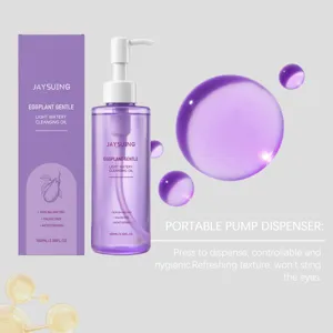 JAYSUING Eggplant Zachte Reinigingsolie 100ml met een hygiënische pompdispenser