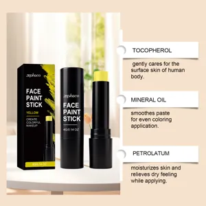 Dettaglio ingredienti dello stick giallo Zephoco per pittura viso e corpo setosa