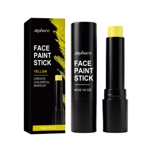 Stick per pittura viso e corpo giallo Zephoco 4g per effetti di trucco vivaci e colorati