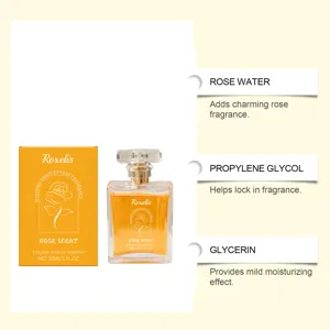 Roxelis wedding anniversary rose fragrance perfume 30ml with moisturizing ingredients for dating.