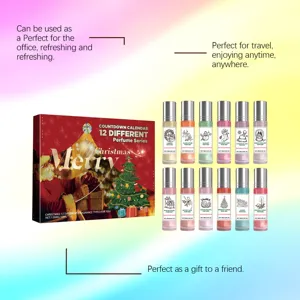 Calendario dell'Avvento profumo di Natale con 12 fragranze rollerball uniche da regalare